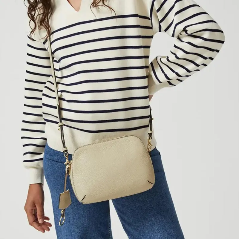 RADLEY Cow Leather Shoulder Bag Crossbody Bag Small Size Women's Beige-3