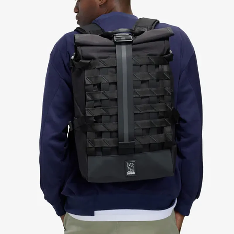 CHROME INDUSTRIES Nylon Backpack Unisex Black & Dark Gray-3