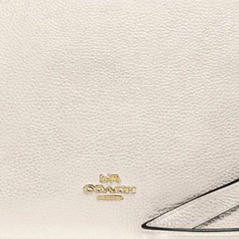 COACH Mia Cow Leather Shoulder Bag, Crossbody Bag Medium Size Women's White-2