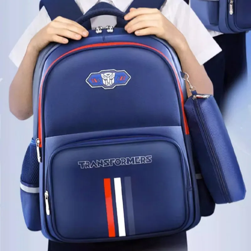 SURELAPTOP Transformers Co branded Polyester Backpack Men's Blue-4