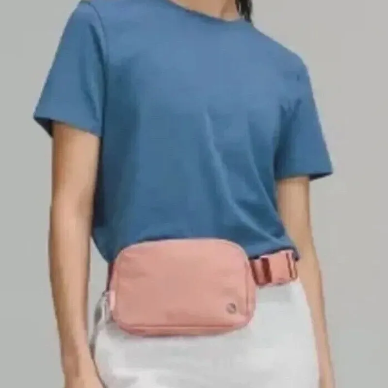Lululemon Everywhere Nylon Crossbody Fanny Pack Unisex Shaved Ice Orange Pink-3