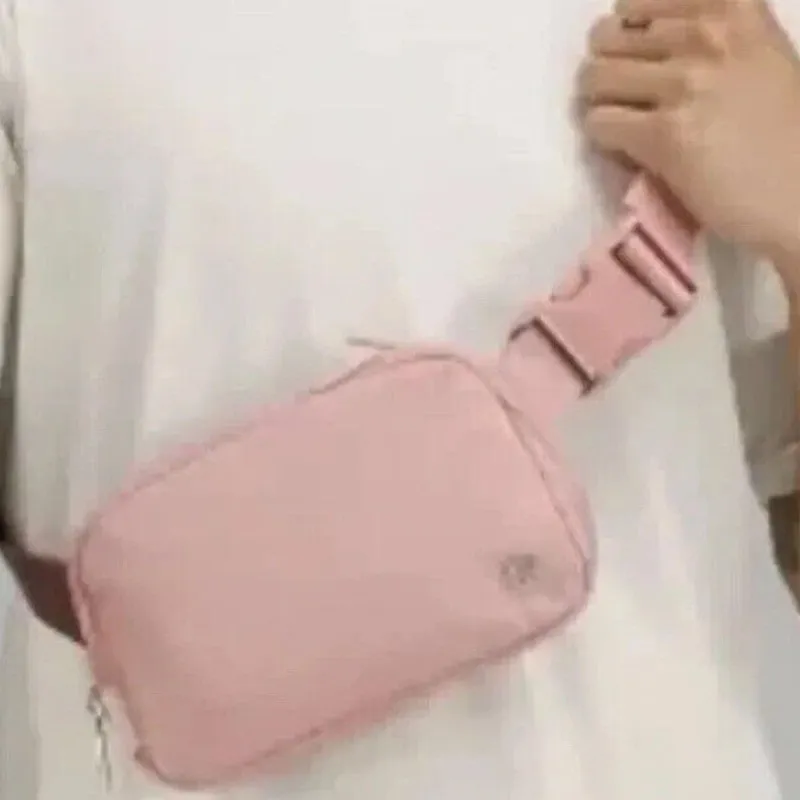 Lululemon Everywhere Nylon Crossbody Fanny Pack Unisex Shaved Ice Orange Pink-4