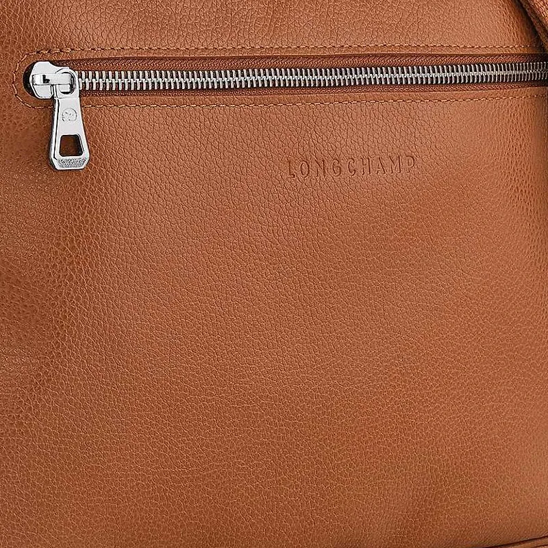 LONGCHAMP Le Foulonné Cow Leather Camera Bag, Crossbody Bag, Shoulder Bag Medium Size Men's Brown-3