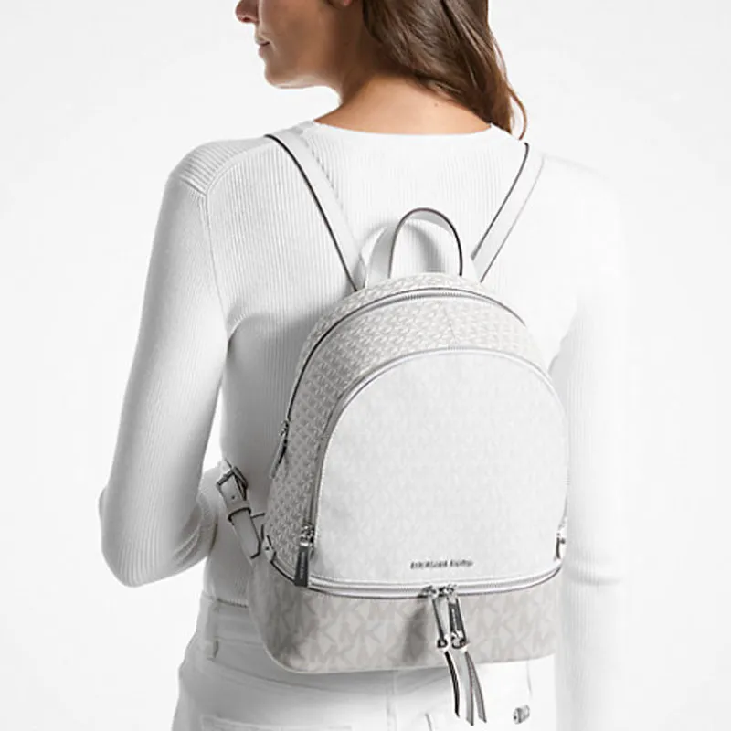 MICHAEL KORS Rhea Medium Color Block Logo Backpack-4