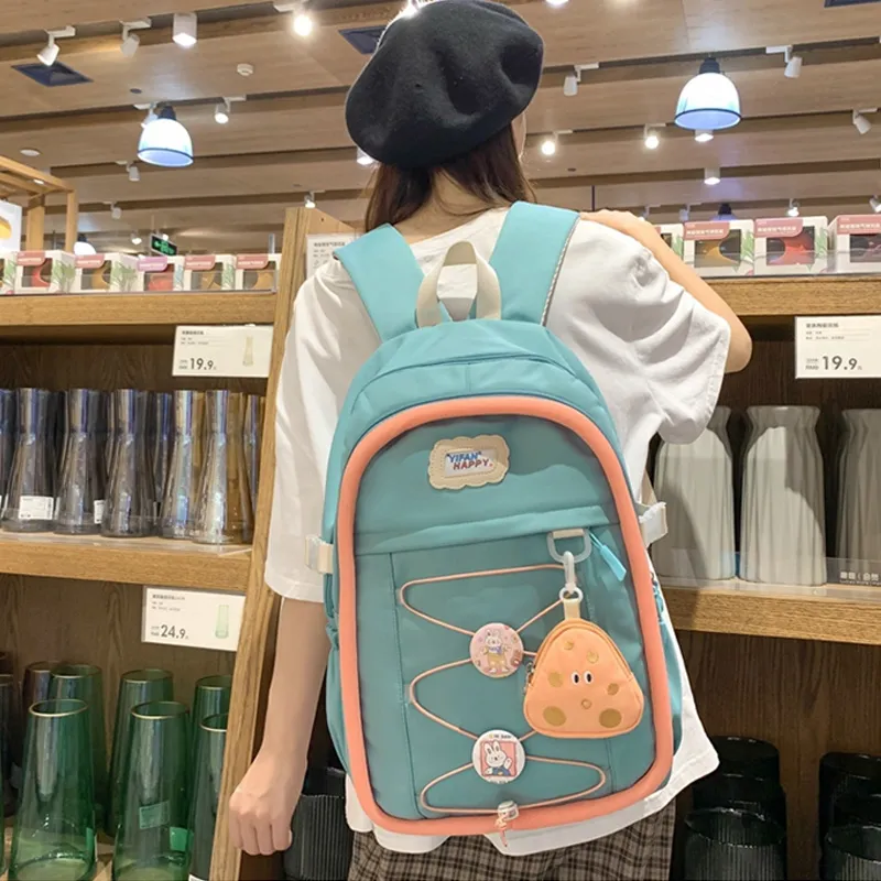 H YXIANG Nylon Backpack Unisex Multicolor-6