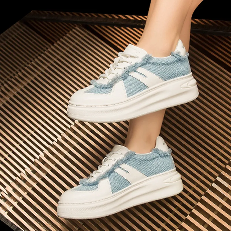 Coup De Foudre Height Increasing Low-Top Skateboard Shoes 5cm Women's-5