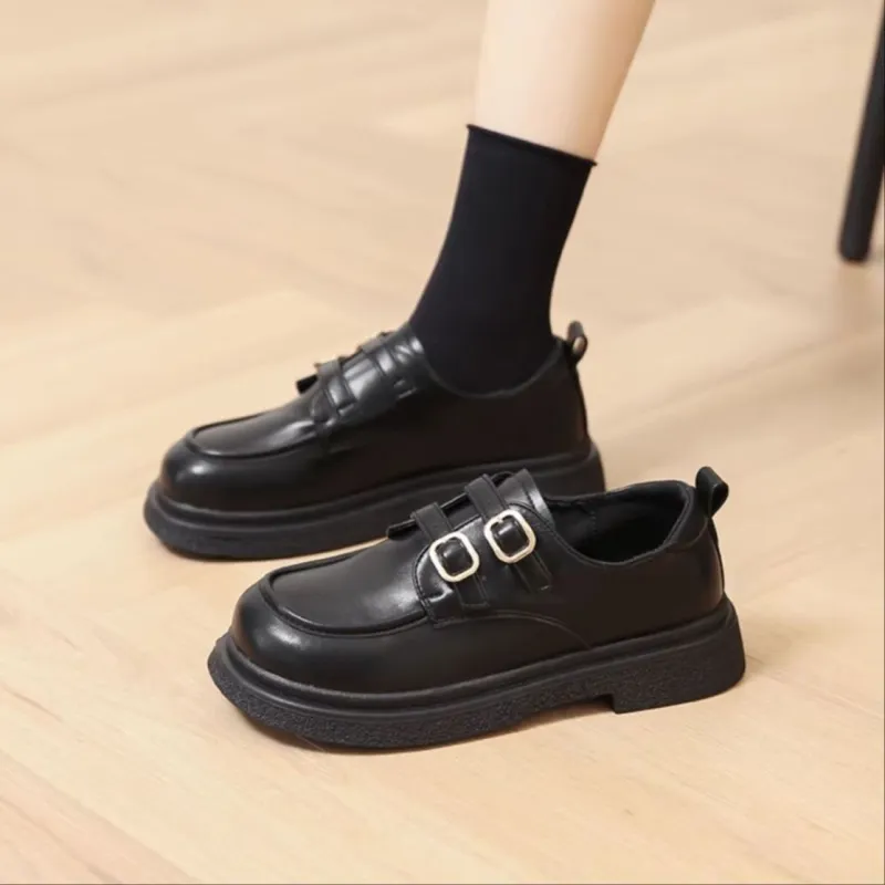 HUANQIU Loafers Women's Black-6