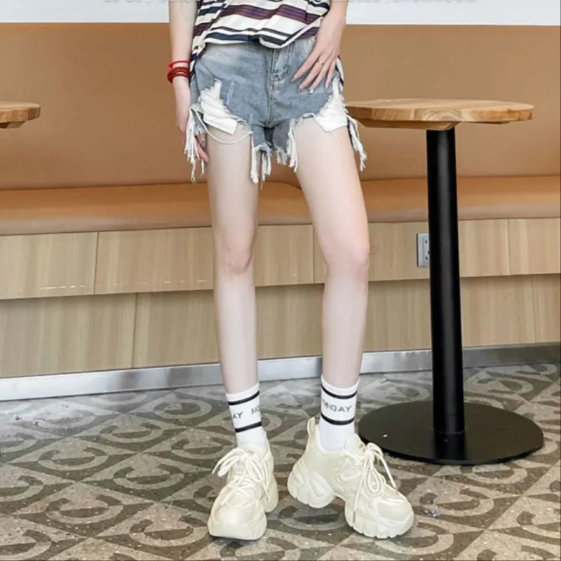 HUANQIU Cushioned Anti-Slip Wear-Resistant Lightweight Height Increasing Low-Top Chunky Sneakers Women's Ecru-14