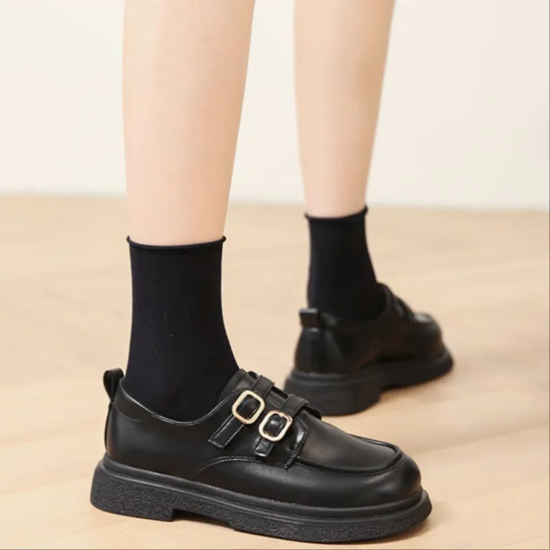 HUANQIU Loafers Women's Black-8