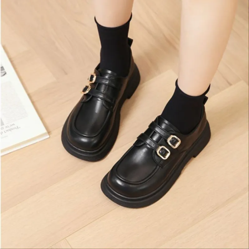 HUANQIU Loafers Women's Black-7