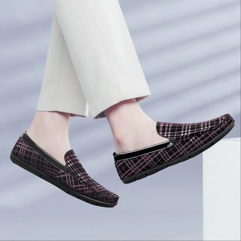 Mansion bull Gommino Loafers Unisex Black/Red-12