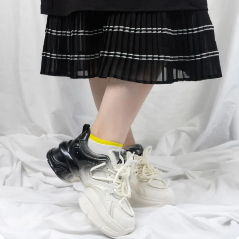 TINMUU Lightweight Height Increasing Mid Top Chunky Sneakers Unisex-7