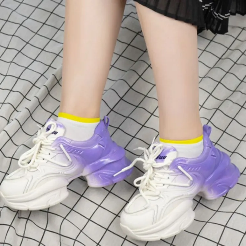 TINMUU Lightweight Height Increasing Mid Top Chunky Sneakers Unisex-14