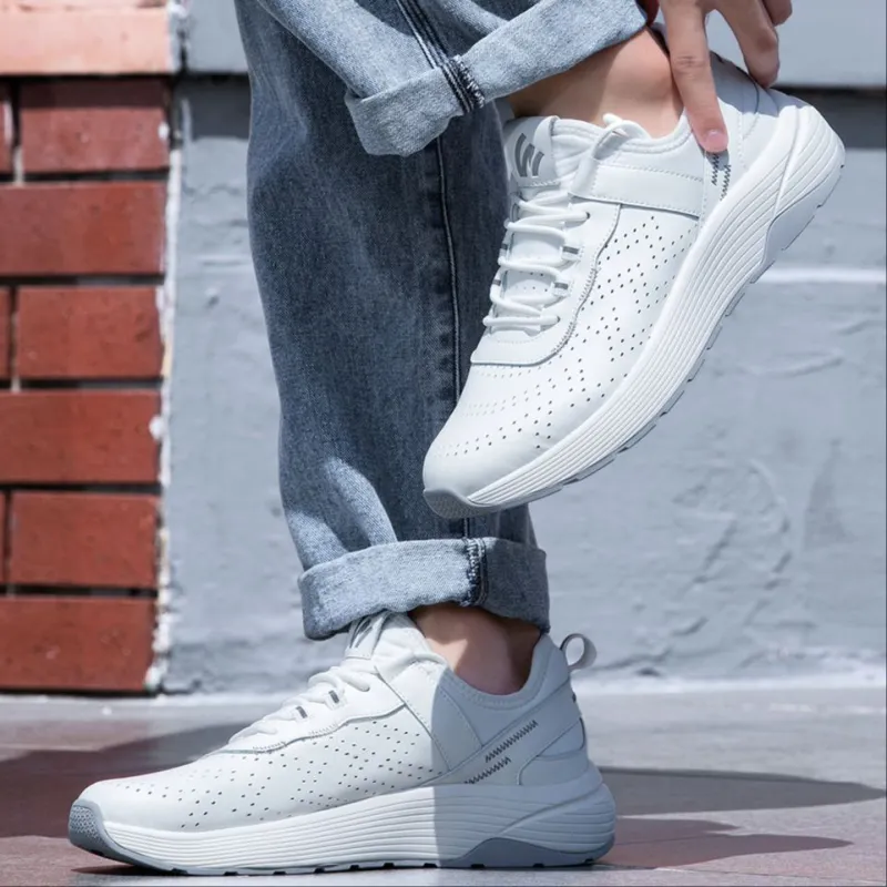 WALK SOUL Wear-Resistant Breathable Coverage Lightweight Height Increasing Low-Top Casual Shoes Men's-19
