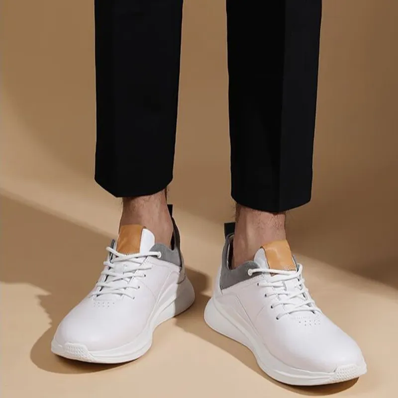 TIMOTHY&CO. Slip-Resistant Low-Top Casual Shoes 2cm Men's Black-5