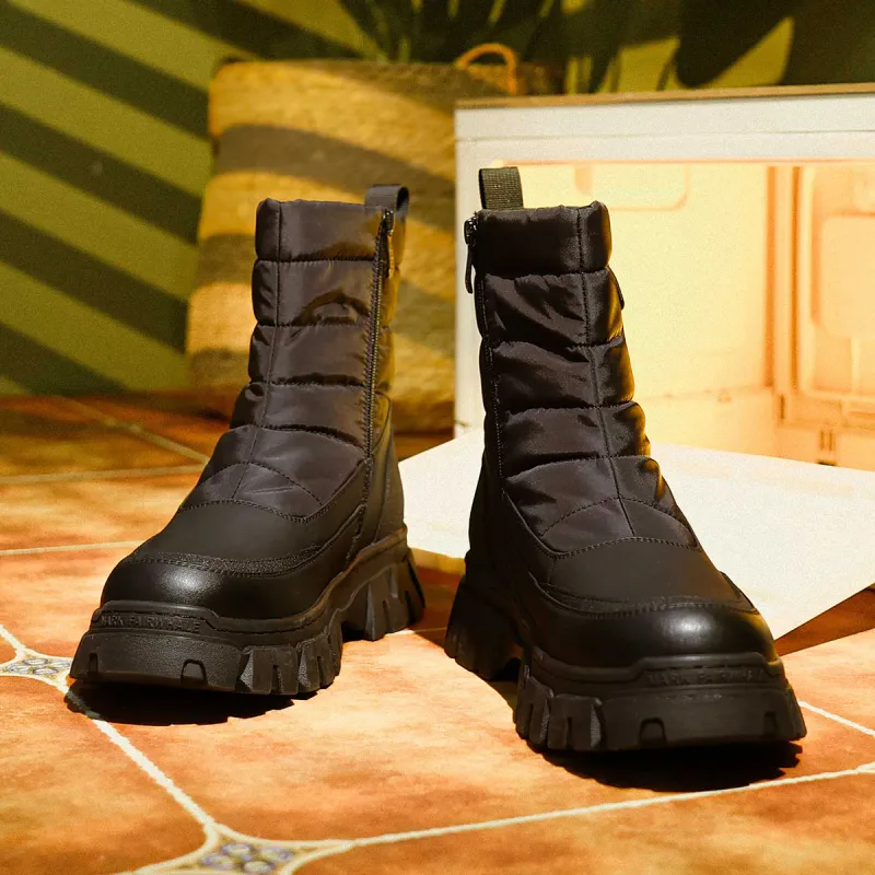 FAIRWHALE Snow Boots Unisex White/Black/Army Green-12