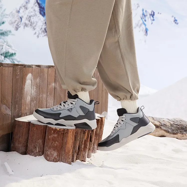 361° Winter Syndrome Thermal Slip Resistant High Top Skateboard Shoes Men's Gray Black-8