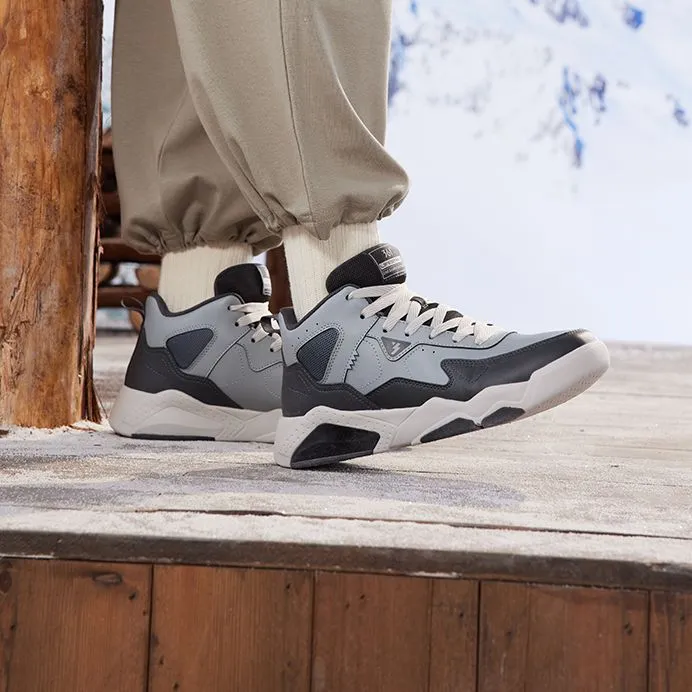 361° Winter Syndrome Thermal Slip Resistant High Top Skateboard Shoes Men's Gray Black-6