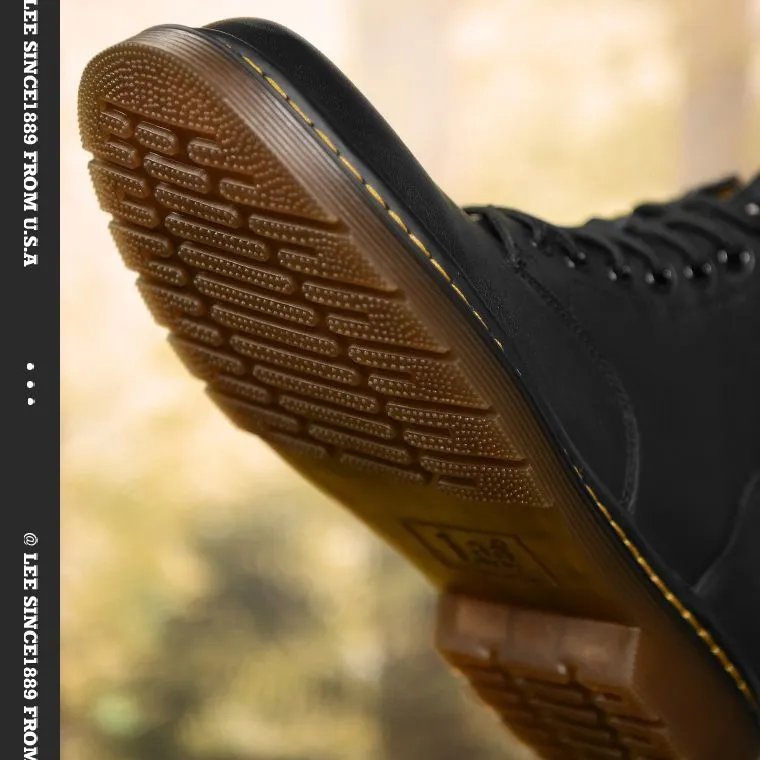 Lee Retro Trend Ankle Boots Men's Black-6