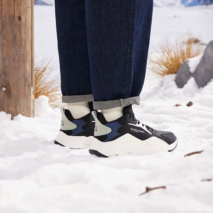 361° Burning Plains Slip-Resistant Low-Top Winter Padded Casual Shoes Men's Black Cyan-7