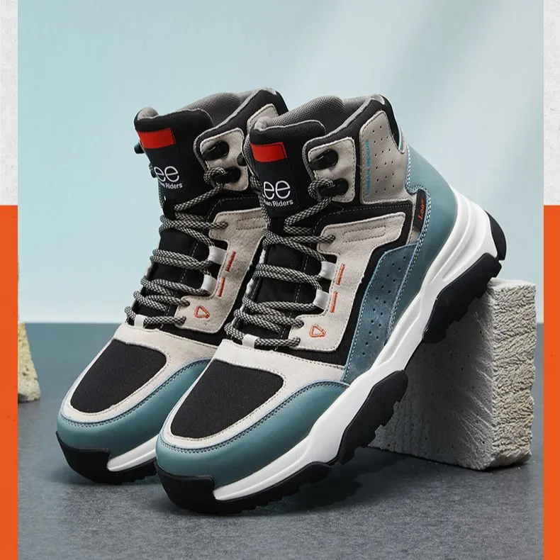 Lee Ankle Boots Men Light Gray/Silver Blue/Black-6