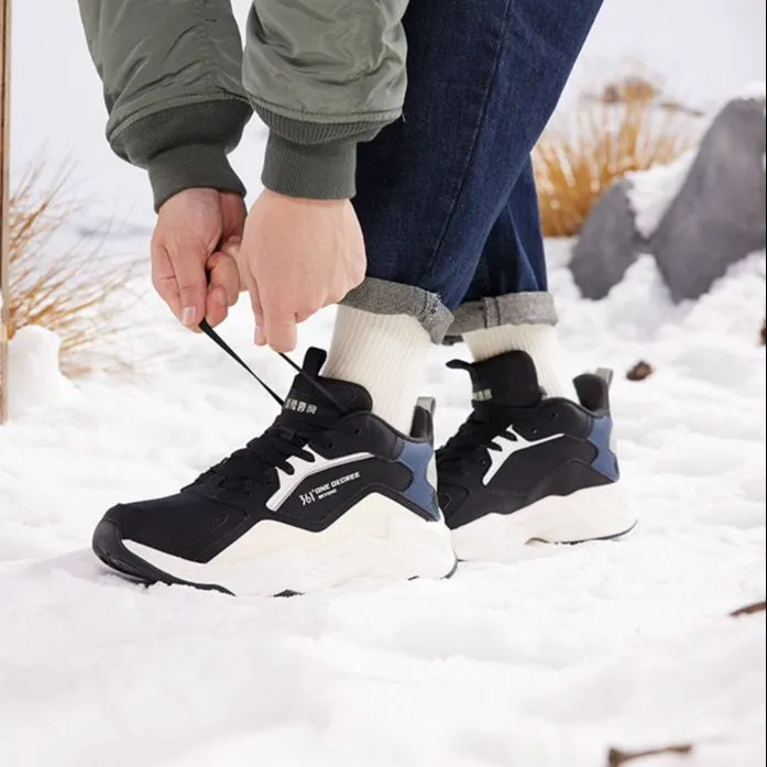 361° Burning Plains Slip-Resistant Low-Top Winter Padded Casual Shoes Men's Black Cyan-10