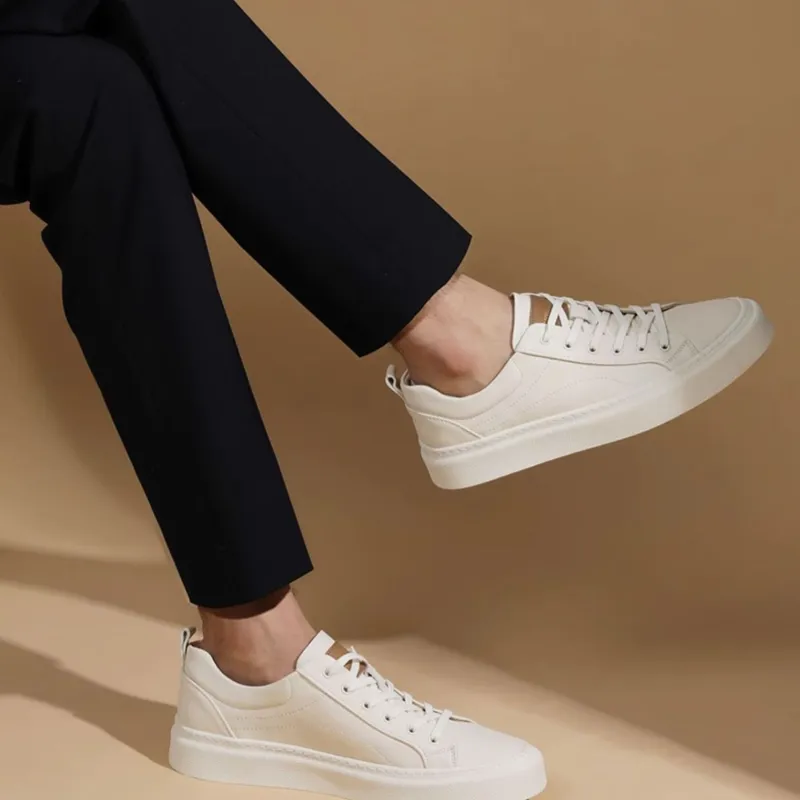 TIMOTHY&CO. Slip Resistant Low Top Casual Shoes Men's White-7