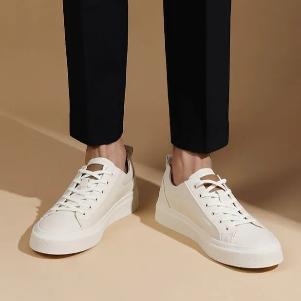 TIMOTHY&CO. Slip Resistant Low Top Casual Shoes Men's White-8