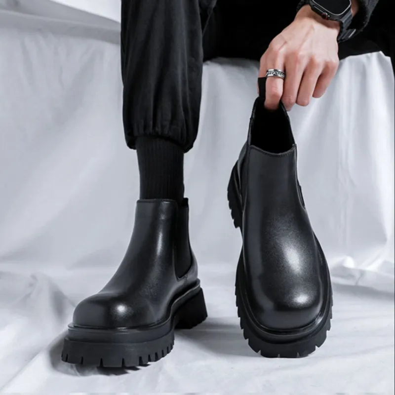 GZZ Chelsea Boots Men Black-10