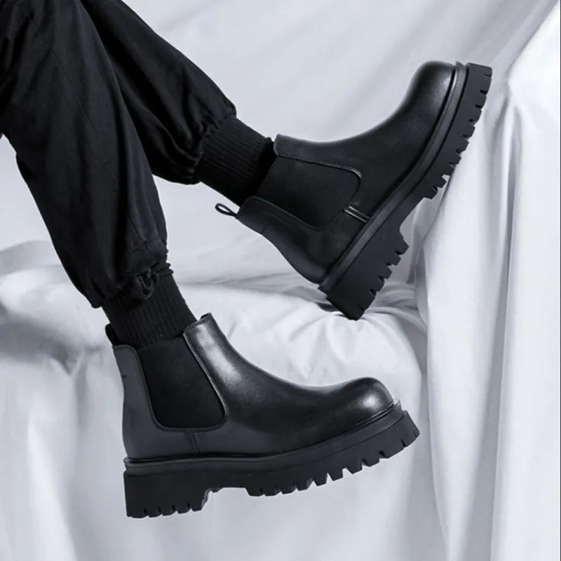 GZZ Chelsea Boots Men Black-11
