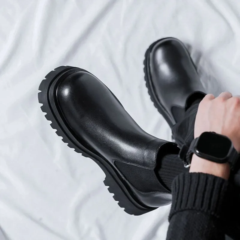 GZZ Chelsea Boots Men Black-14