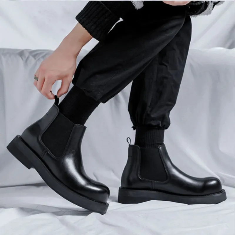 GZZ Crew Chelsea Boots Men's Black-8