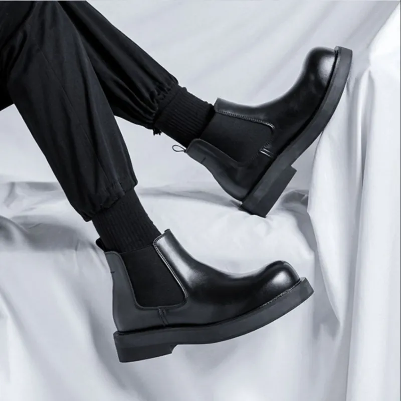 GZZ Crew Chelsea Boots Men's Black-10