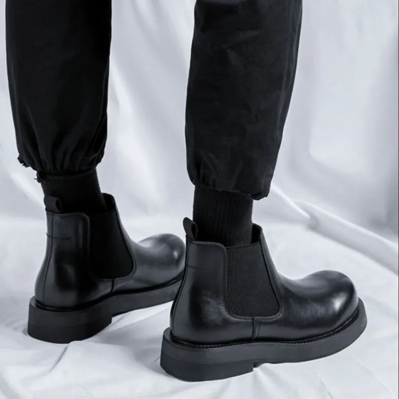 GZZ Crew Chelsea Boots Men's Black-7