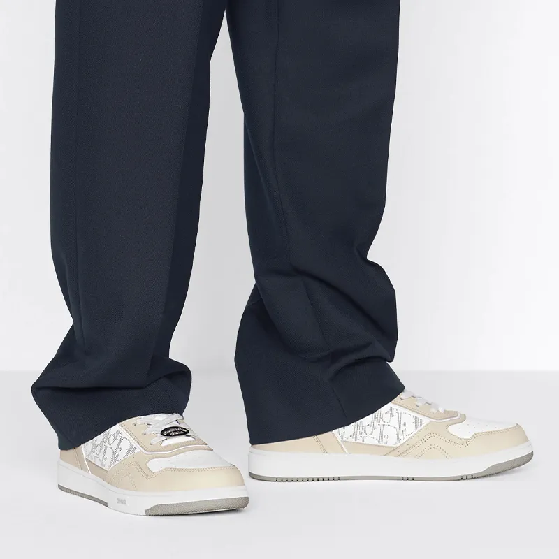 DIOR B27 Low Cream White Oblique Leather-5