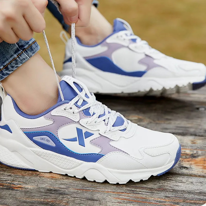 XTEP Wear resistant And Lightweight Low Top Running Shoes Women's White Orchid Purple Comfortable Soft Sole-7