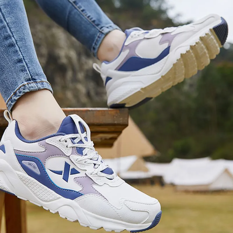 XTEP Wear resistant And Lightweight Low Top Running Shoes Women's White Orchid Purple Comfortable Soft Sole-9