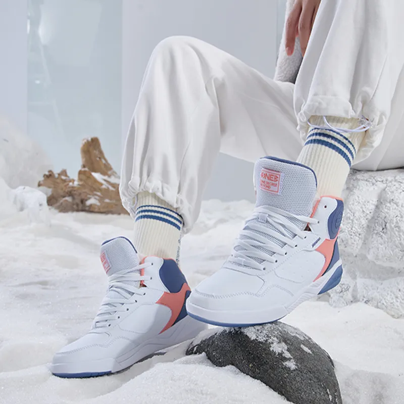 361° Winter Syndrome Warm Slip Resistant Cushioning High Top Skateboard Shoes Women's Matte Blue-5