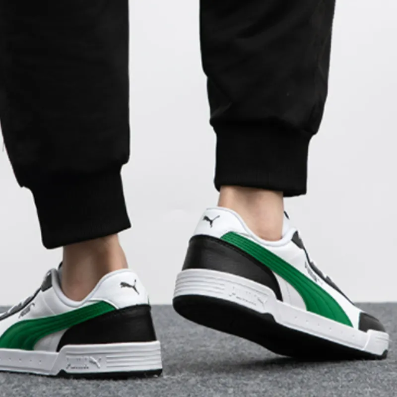 PUMA Caracal Wear resistant Lightweight Low Tops Casual Skateboarding Shoes Unisex White Green-8
