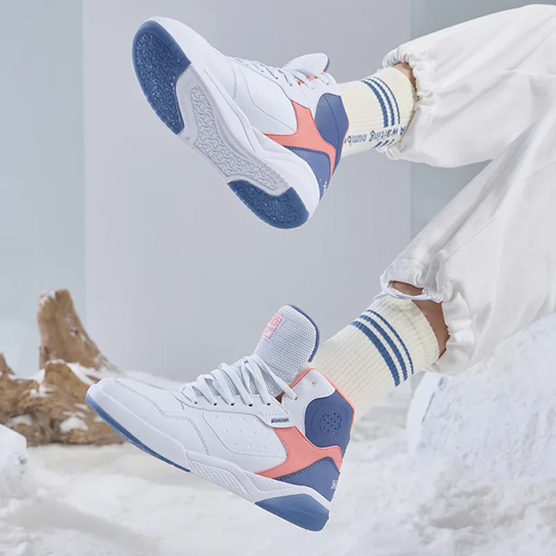 361° Winter Syndrome Warm Slip Resistant Cushioning High Top Skateboard Shoes Women's Matte Blue-6