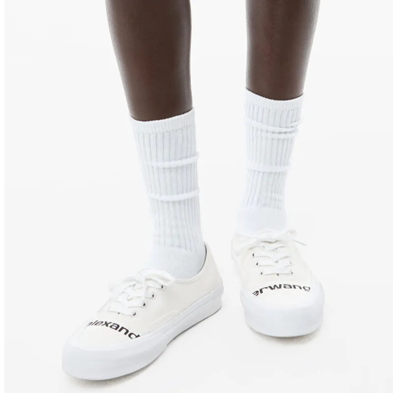 Alexander Wang Dropout Stylish Skateboarding Shoes Women's White-5