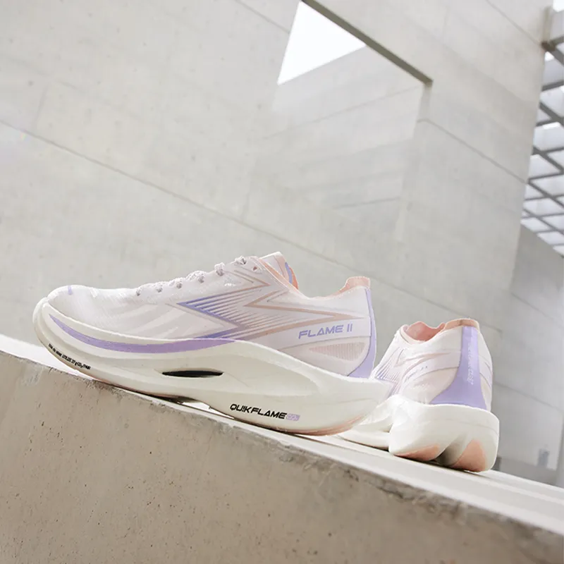 361° Feiran 2 Running Shoes Unisex Low Top Pink/White/Purple-8