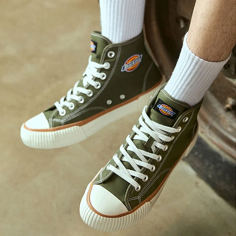 Dickies Canvas Shoes Unisex High Top Army Green-5