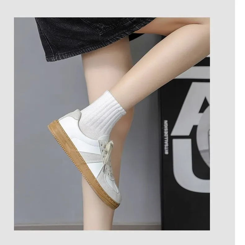 HUANQIU Stylish Skateboarding Shoes Women's White-6