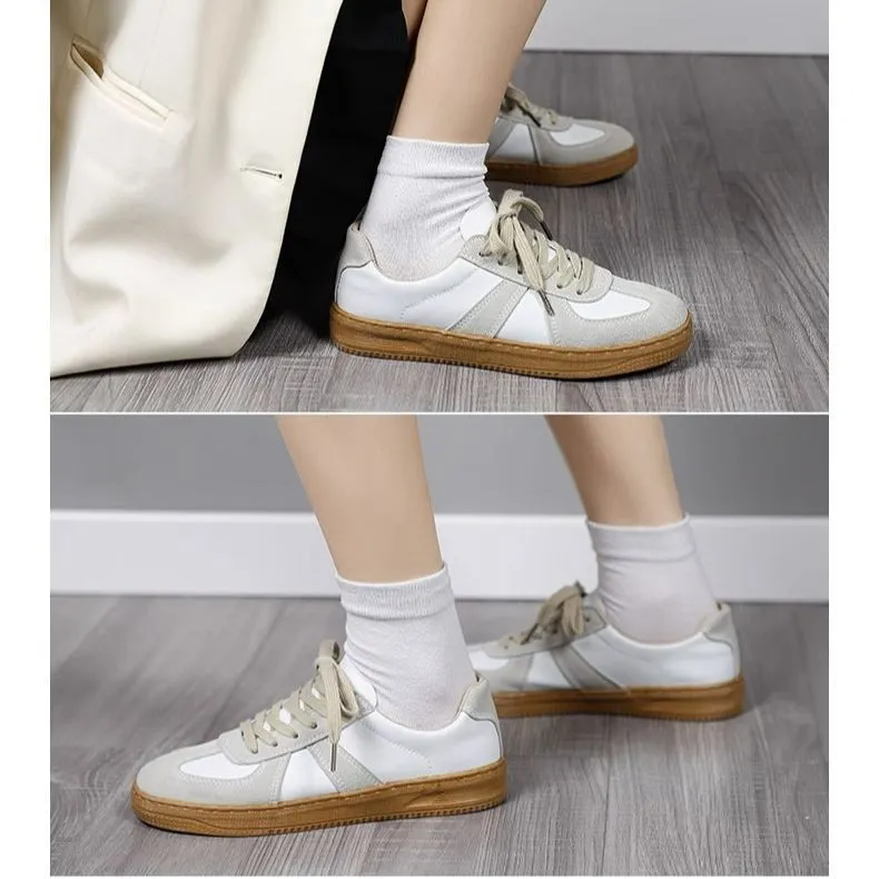 HUANQIU Stylish Skateboarding Shoes Women's White-7