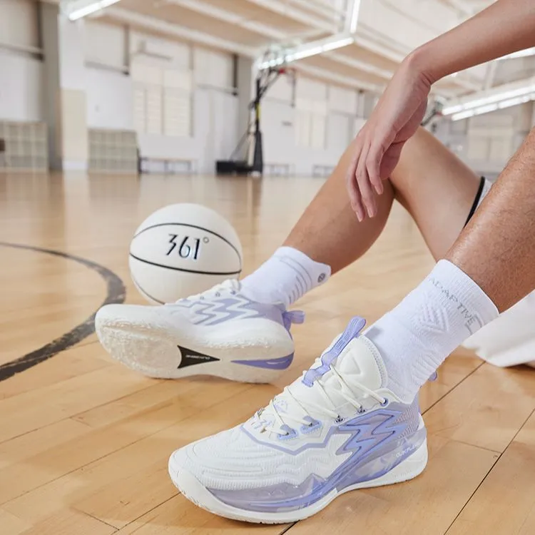 361° Big3 3.0 Pro Basketball Shoes Men Low Top Feather White/Iris-8