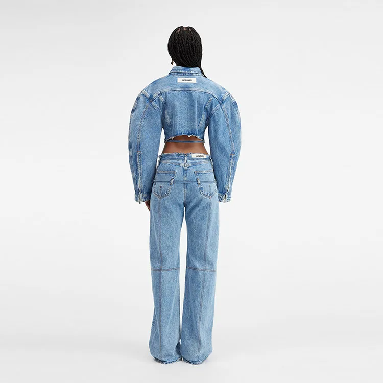 Jacquemus Le Haut De Nimes Corto Jacket Light Blue/Tabac-1