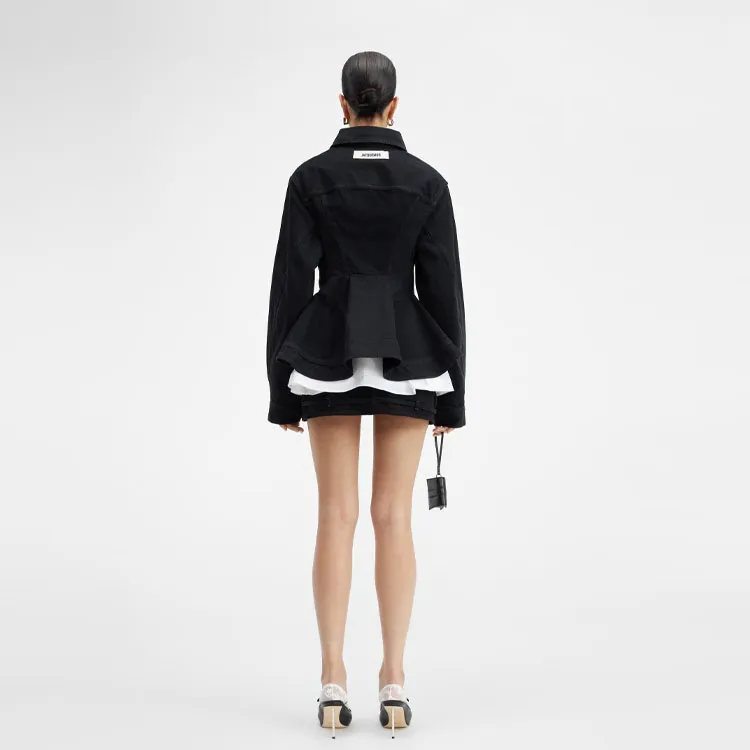 Jacquemus La Veste De Nimes Caraco Jacket Light Blue/Tabac-2