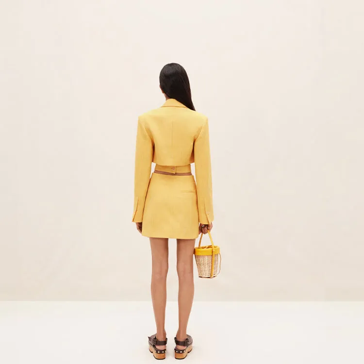 Jacquemus La Robe Bari Woven Dress 'Black'-4