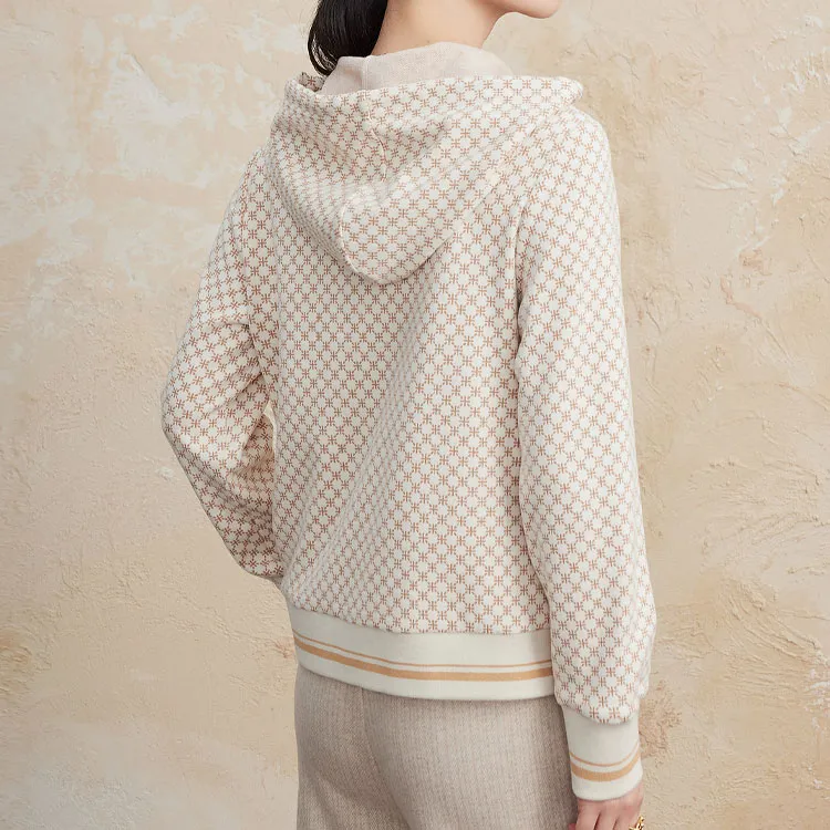 FINITY Sweatshirts Women's Beige With Jacquard-3